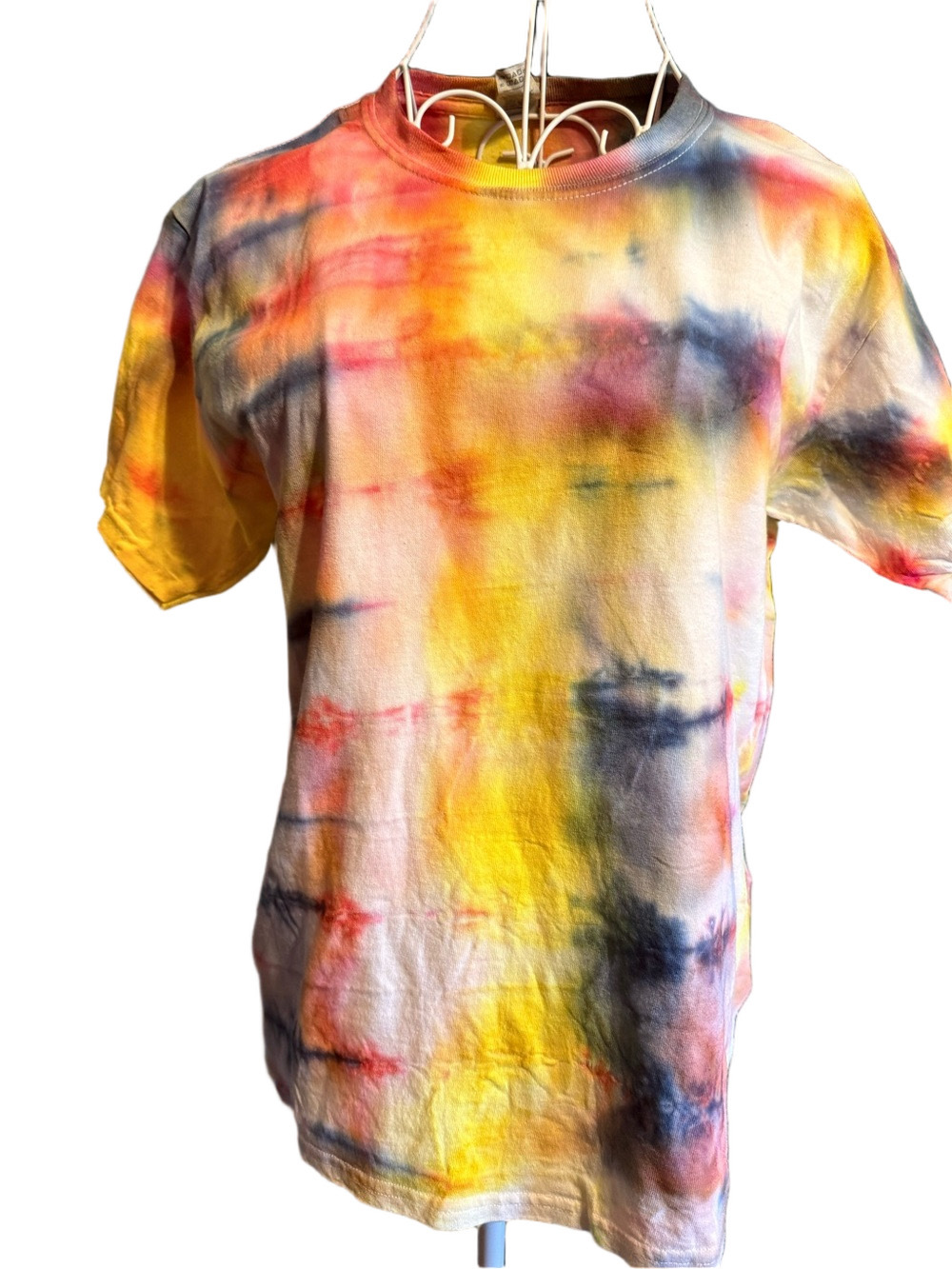 Gildan Multicolor Tie-Dye Short Sleeve Tee - Yellow Blue Pink Orange